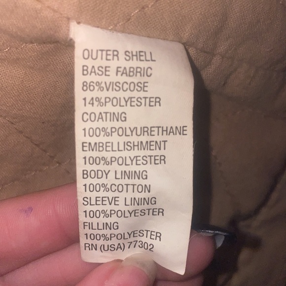 GORGEOUS Beige faux leather fur collar jacket - Picture 13 of 13